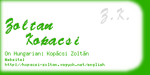 zoltan kopacsi business card